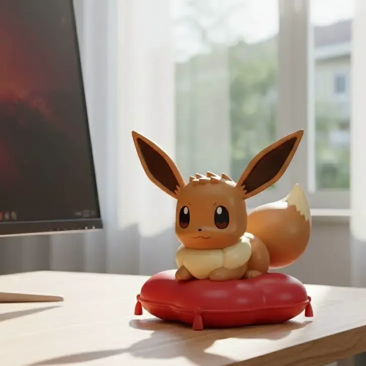 Cute Eevee on a Pillow
