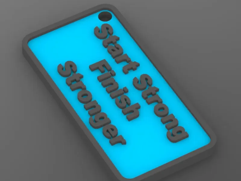 3D Quote Keychain - 12