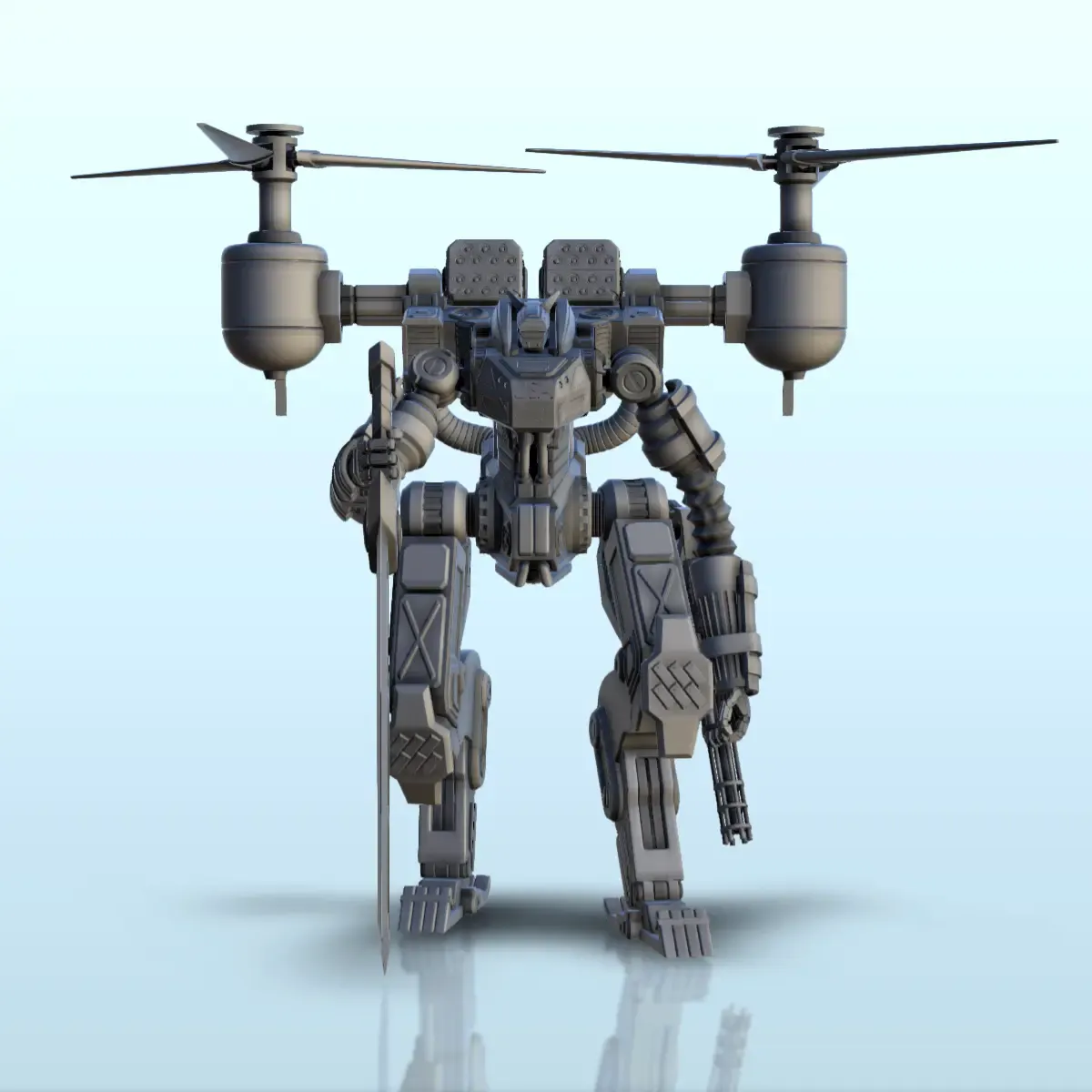 Ihris combat robot (6) - sci-fi science fiction future 40k b