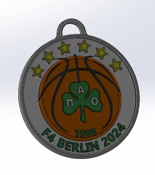 PANATHINAIKOS BC - F4 BERLIN 2024 - DOUBLESIDE KEYCHAIN