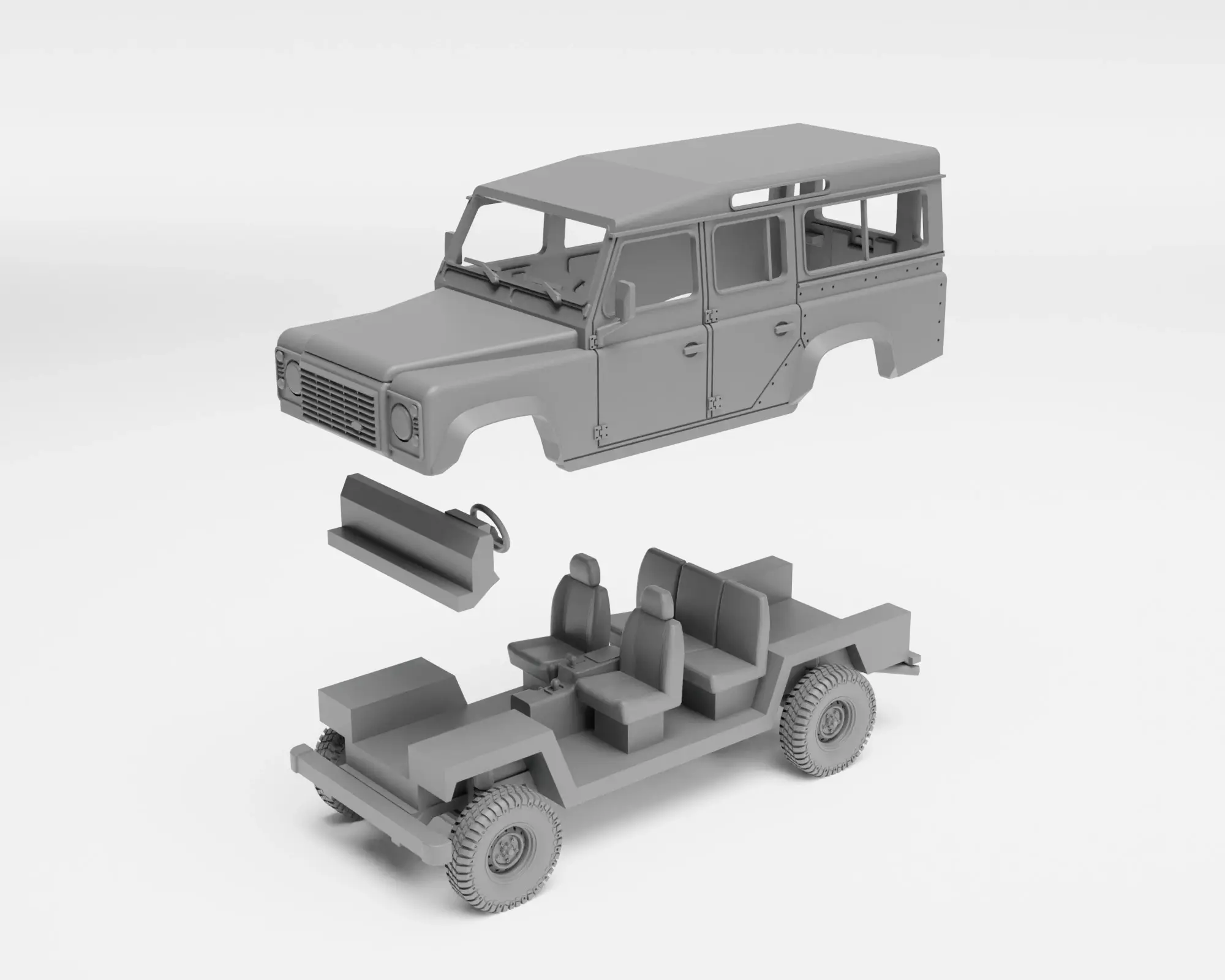 Land Rover Defender 110 - H0 scale car model kit