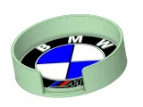 🏁 BMW M Style Coaster – Multicolor 3D Print-6