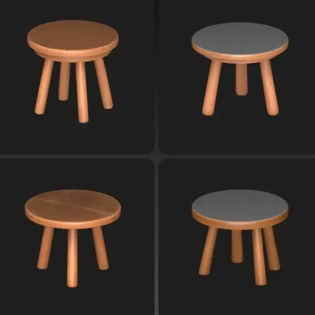 4X round-table / Runder Tisch