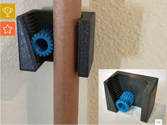 Gravity Broom Holder by LoboCNC