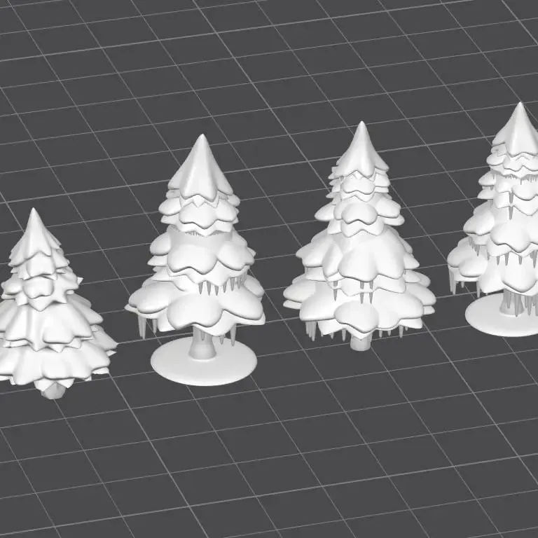 Snowy tree miniature