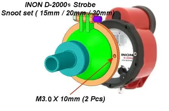 Macro snoot set for INON D2000s strobes ( 潛水閃光燈束光罩)