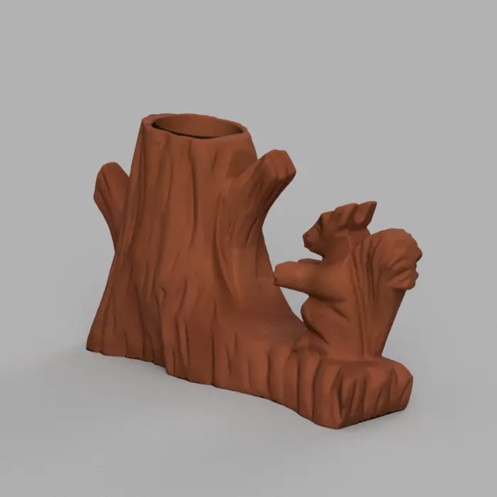 Wooden squirrel pen holder