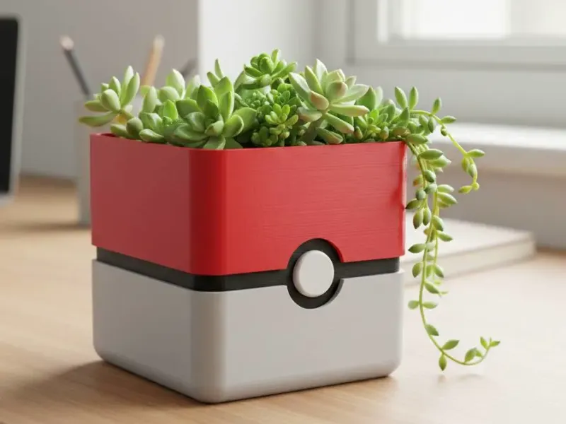 Pokéball Planter – Modular Print – No Supports Required