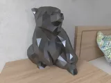 Bear Seated Lowpoly Low poly-0