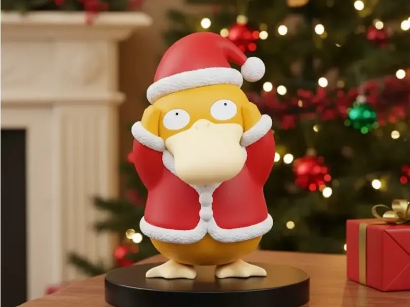 Christmas Psyduck 3D Model STL