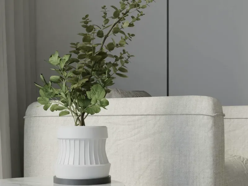 Planter with Tray — Modern Indoor Garden Decor