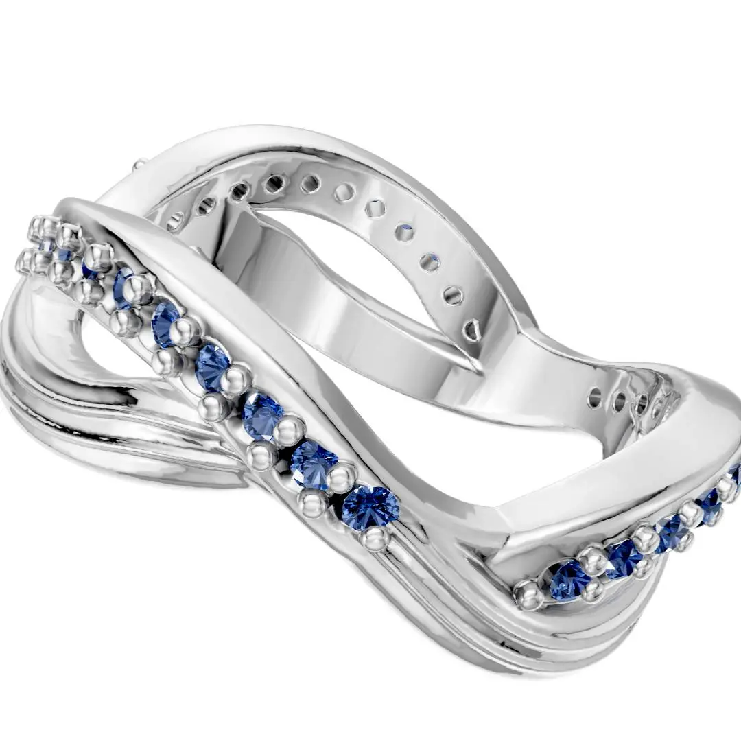 Jewelry & Accessories STL Descarga - Rocks and Waves Ring - harika harper