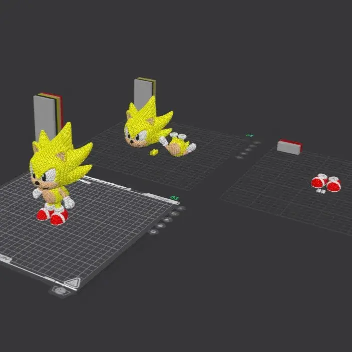 Super Sonic Crochet - Knitted - Multicolor 3D Printing