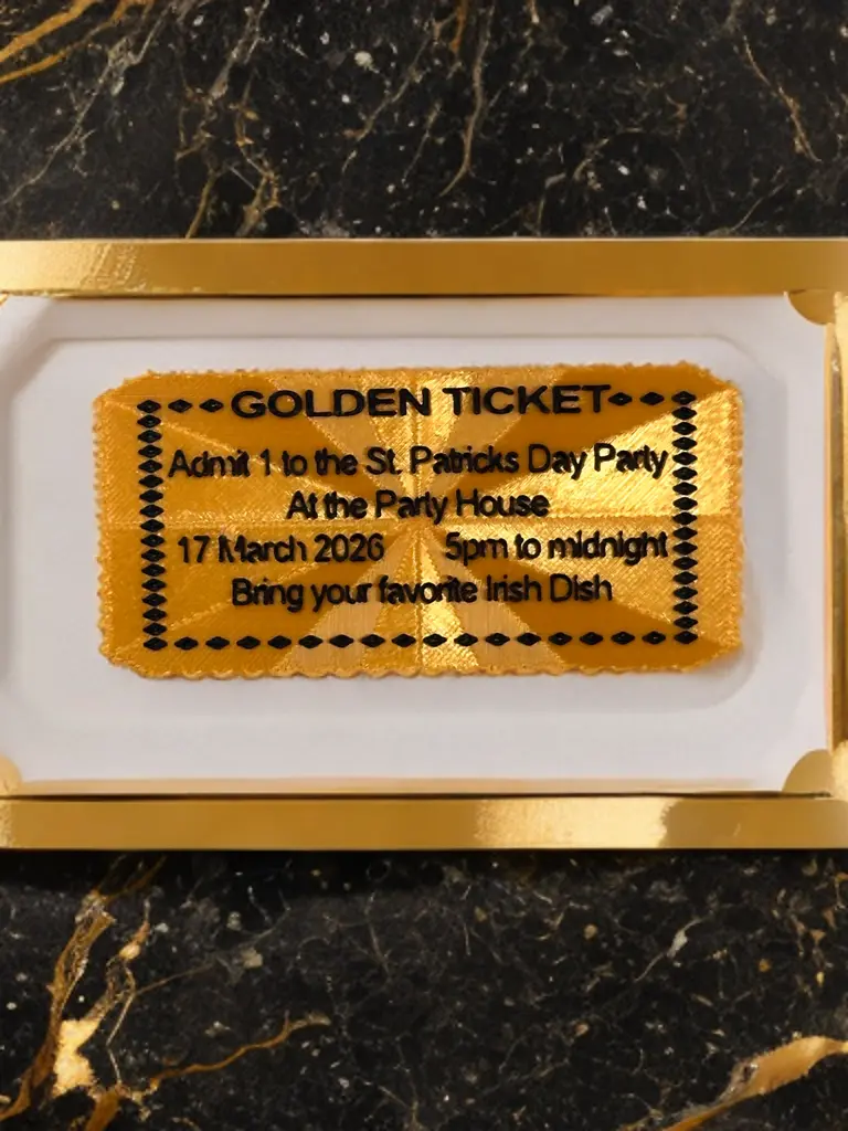 Golden Ticket Party Invitation