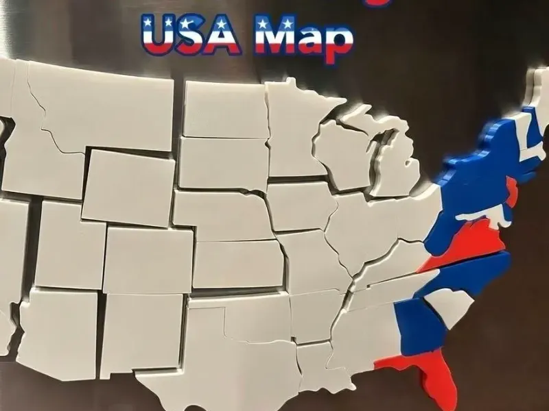 「ここに行った」マグネット USA - 旅行パズル