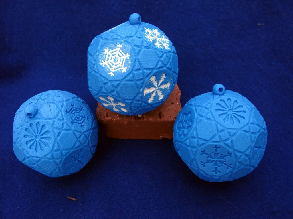 Ornament with Snowflake Drawings