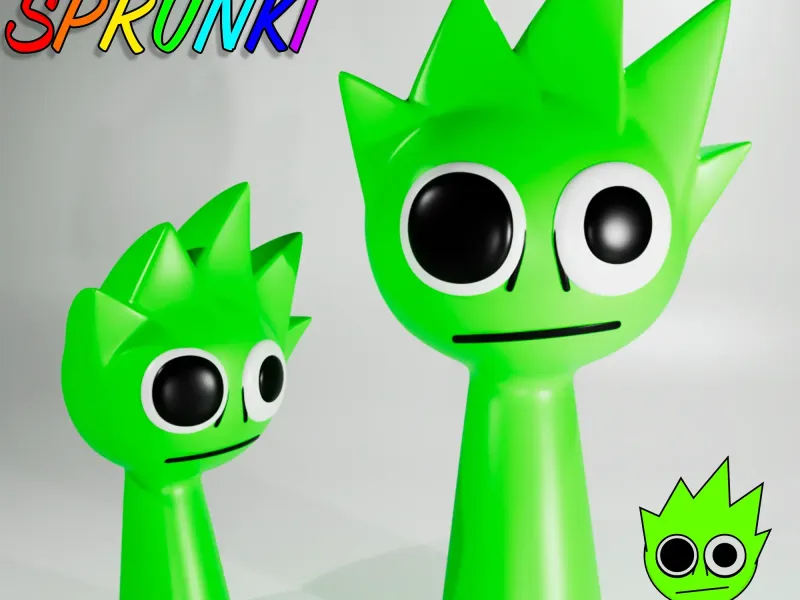 OWAKCX SPRUNKI INCREDIBOX LIME | Sprunki 3D Model STL ART