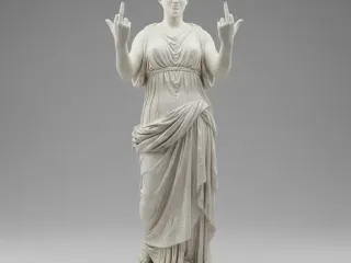 Greek FU Statue
