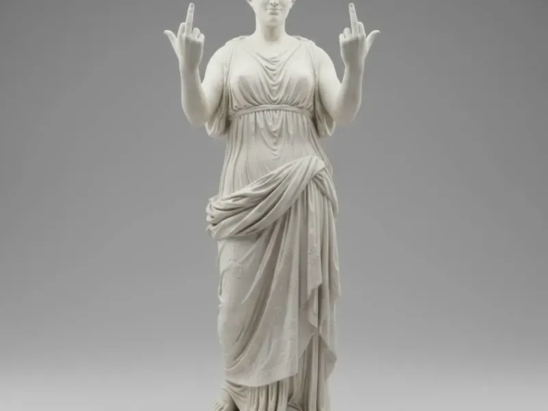 Greek FU Statue