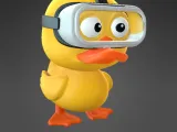 VR Duck – Cute Virtual Reality Duck Keychain-1