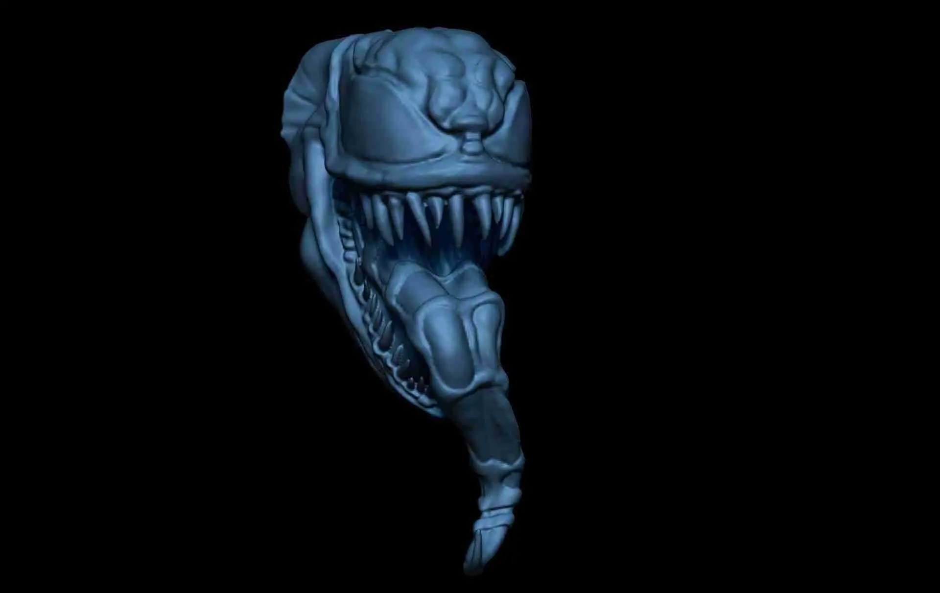 Venom x Cube Miniatur Skulptur 3D-Druck Modell