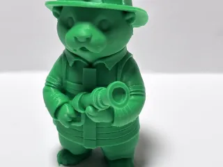 Animal firefighter tribute sculpture