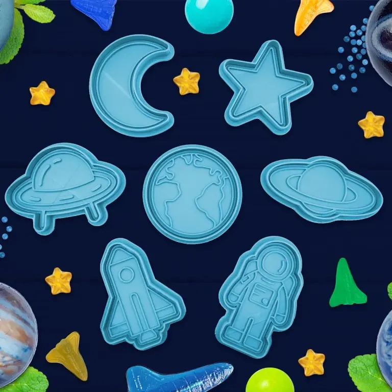Tagliabiscotti a tema spaziale / stampo per argilla