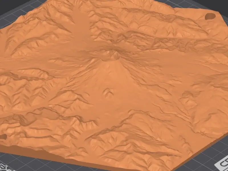 Mt St Helens, Washington State, Topo Hex Tile