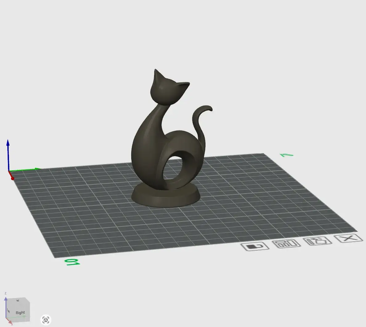 Minimal Cat Sculpture STL – Modern Home Decor 3D Print