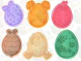Easter cute eggs cookie cutter set of 6-0