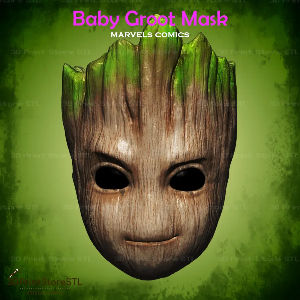 Baby Groot Mask Cosplay Guardians of the Galaxy - STL File