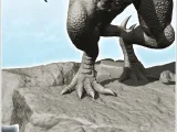 Dragon avec de grandes ailes debout sur un sol rocailleux - figurine mini-5