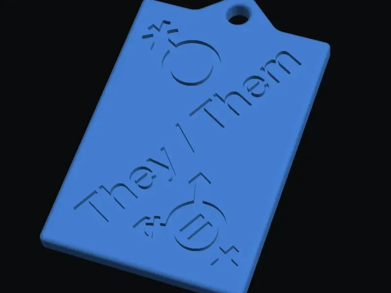 They/Them Transgender Ally Keyring