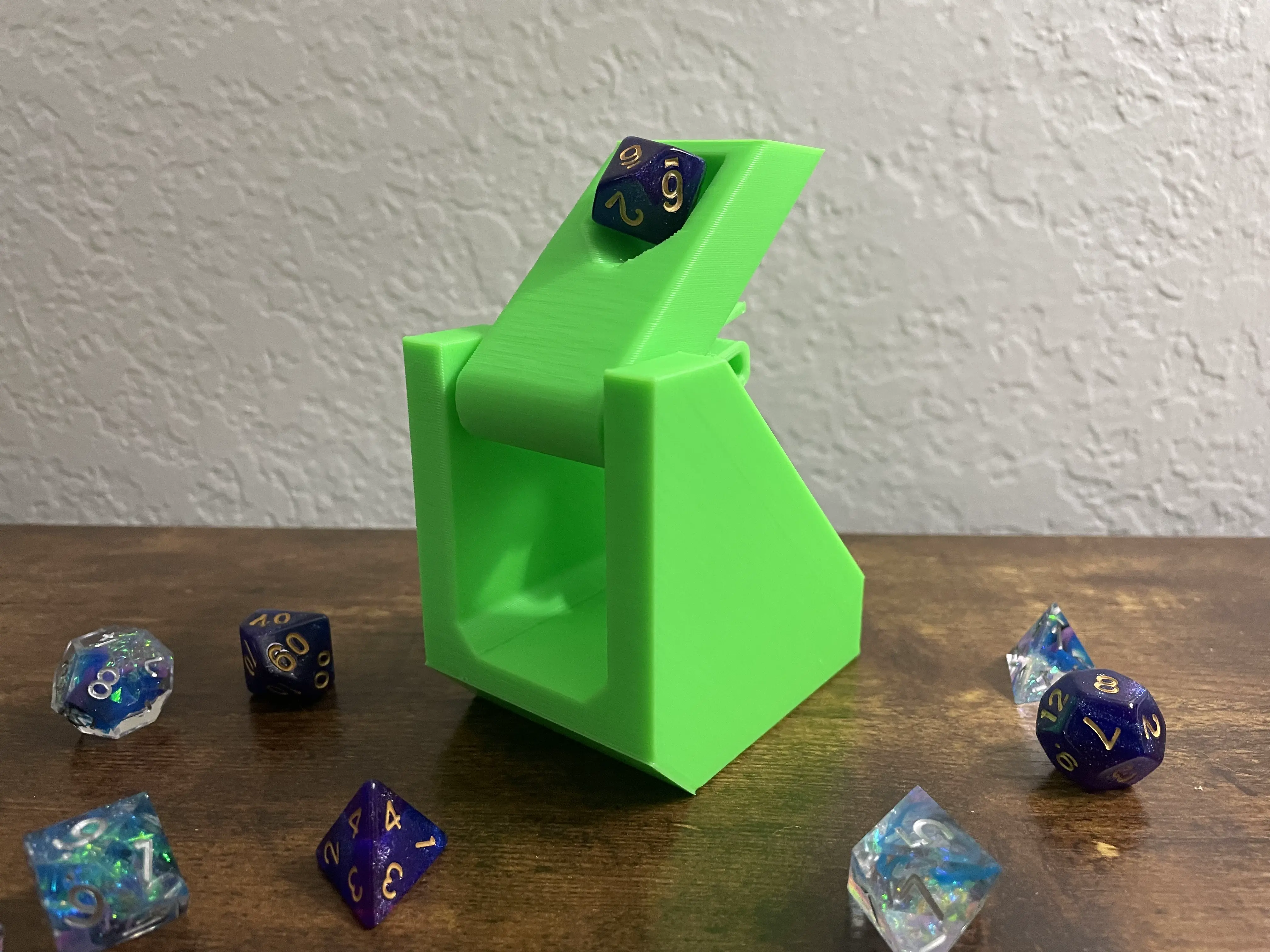 Dice Catapult Toy - Print In Place with Functional Spring