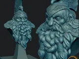 Dwarf warrior bust-3