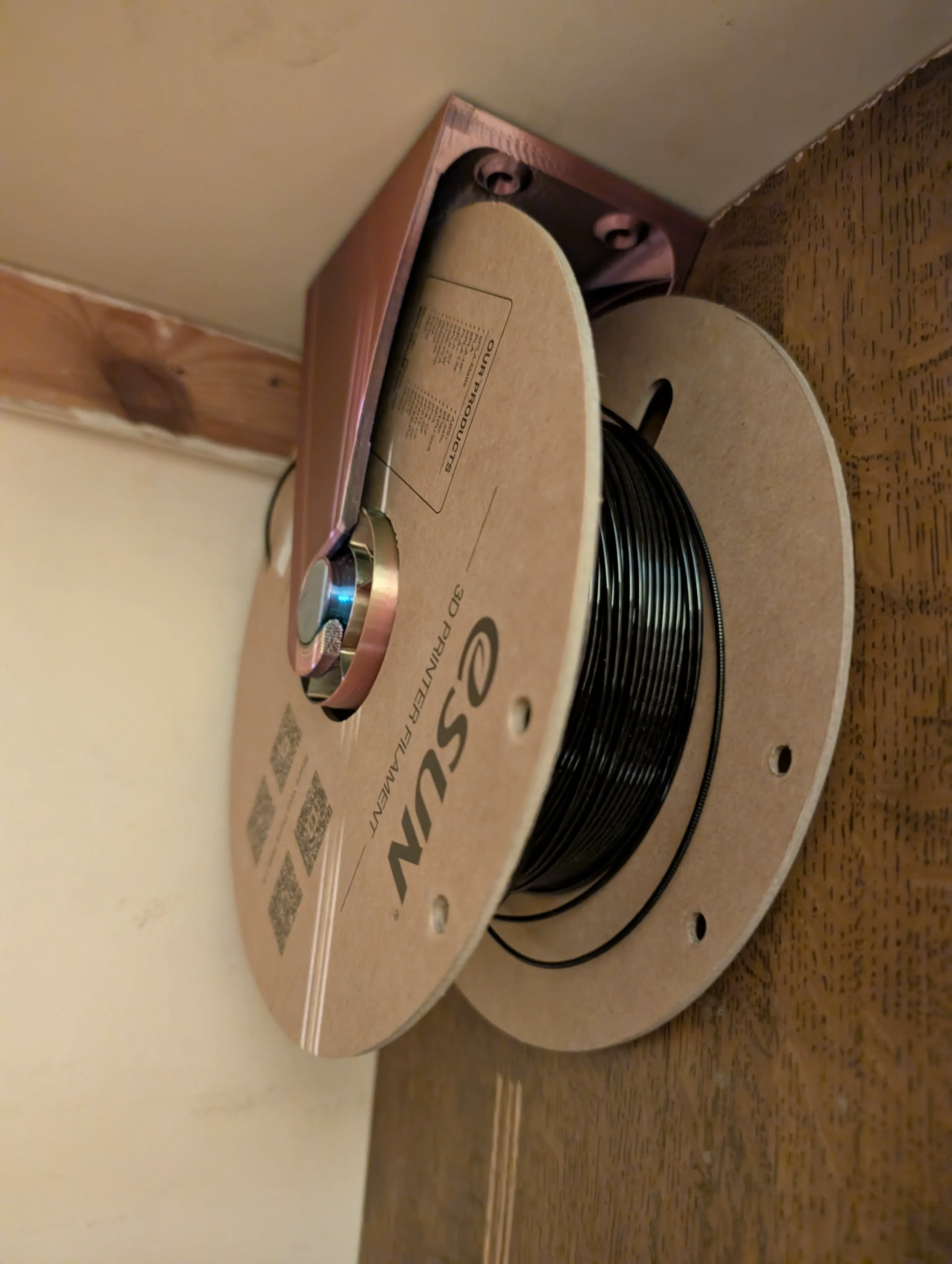 Compact Filament Spool Holder Top Mounted