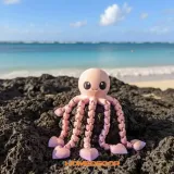 Cute Heart Octopus Articulated Flexi