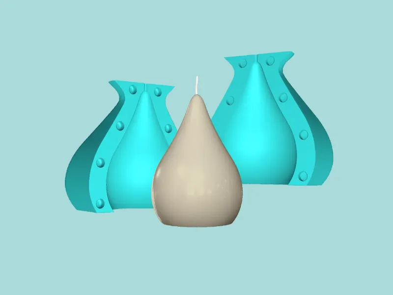 Candle Mold A23 - Molding Maker Wick Template