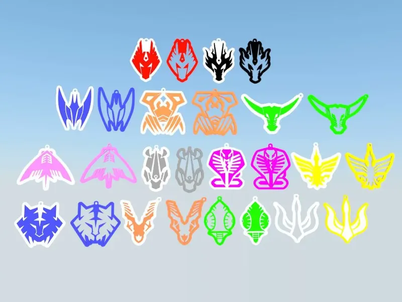 keychain KAMEN RIDER RYUKI ALL 13