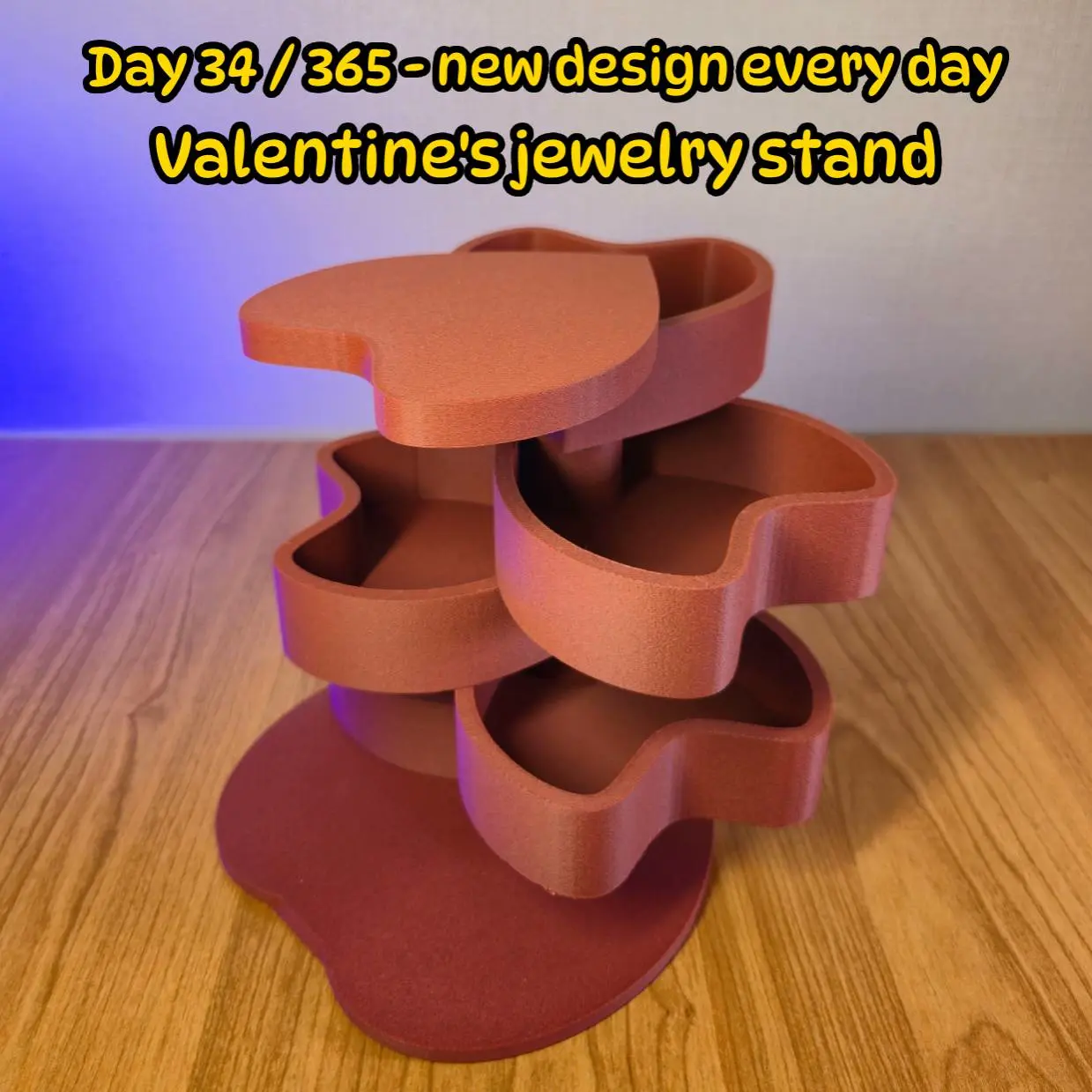 Heart Jewelry Stand – Rotating Stackable Tray Organizer