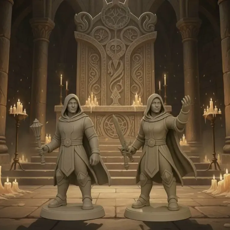 DnD Cleric Miniatures (5cm) - Rol