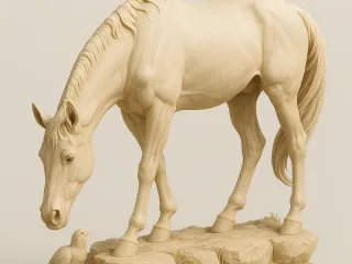 cavalo pastando