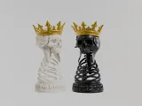 ♟️JUEGO DE AJEDREZ - CORONA DE HUESOS 3D-3