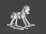 merry go round candle rocking horse-0