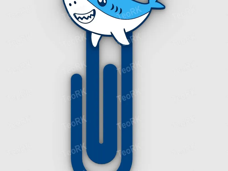 Paperclip shark - bookmark