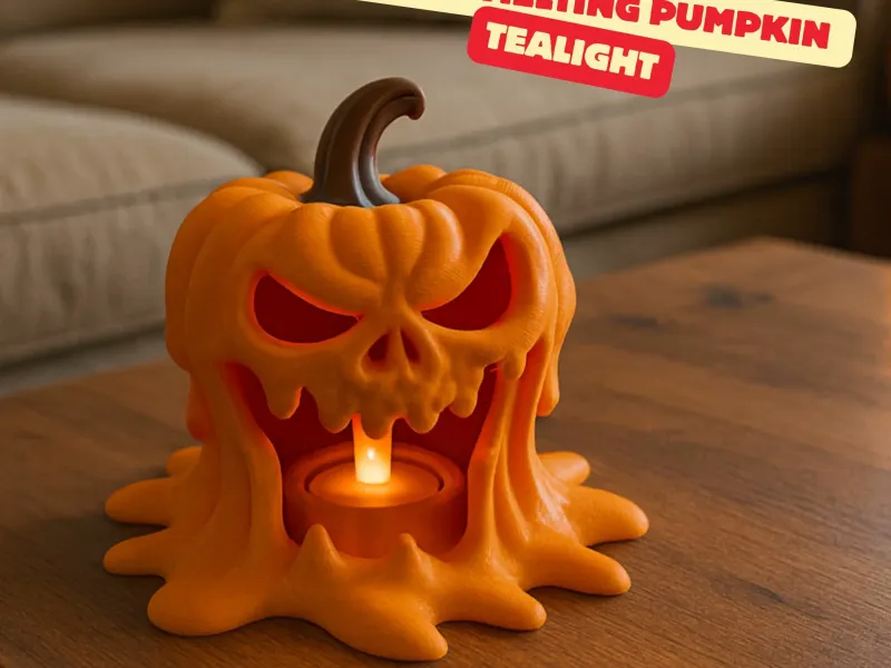 ANGRY MELTING PUMPKIN (TEALIGHT VERSION) / HALLOWEENDECOR