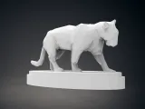 Low Poly Panther Statue-2