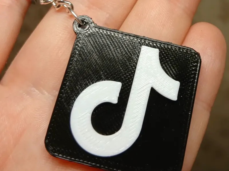 NFC Keychain with TikTok Logo