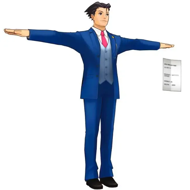 Phoenix Wright from Dual Destinies on the 3DS.