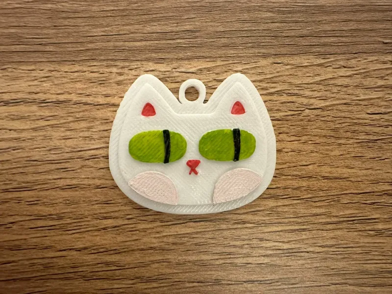 Cat head keychain